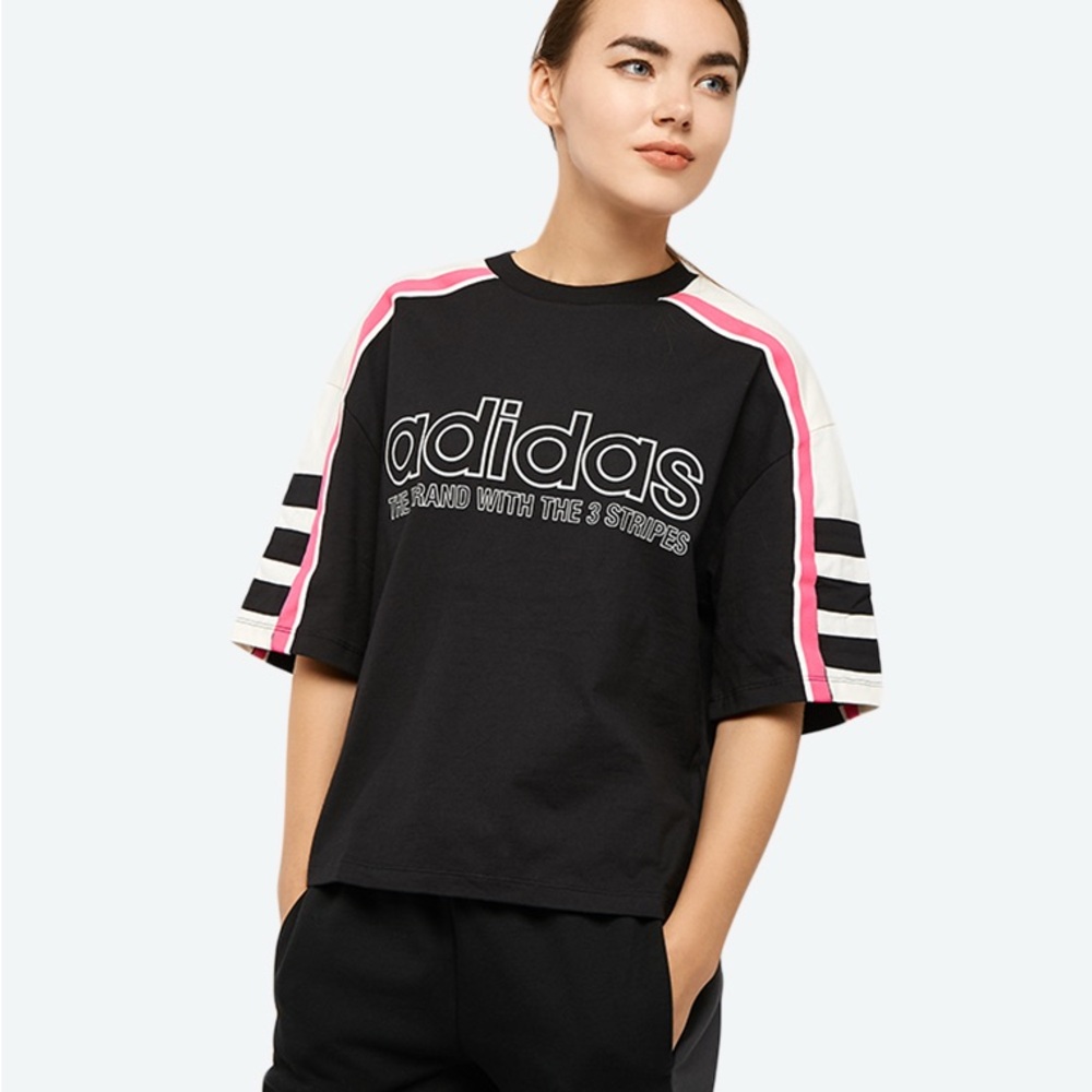 ADIDAS ORIGINALS  Follow OG Racing Short Sleeve T-Shirt - Black DH4183